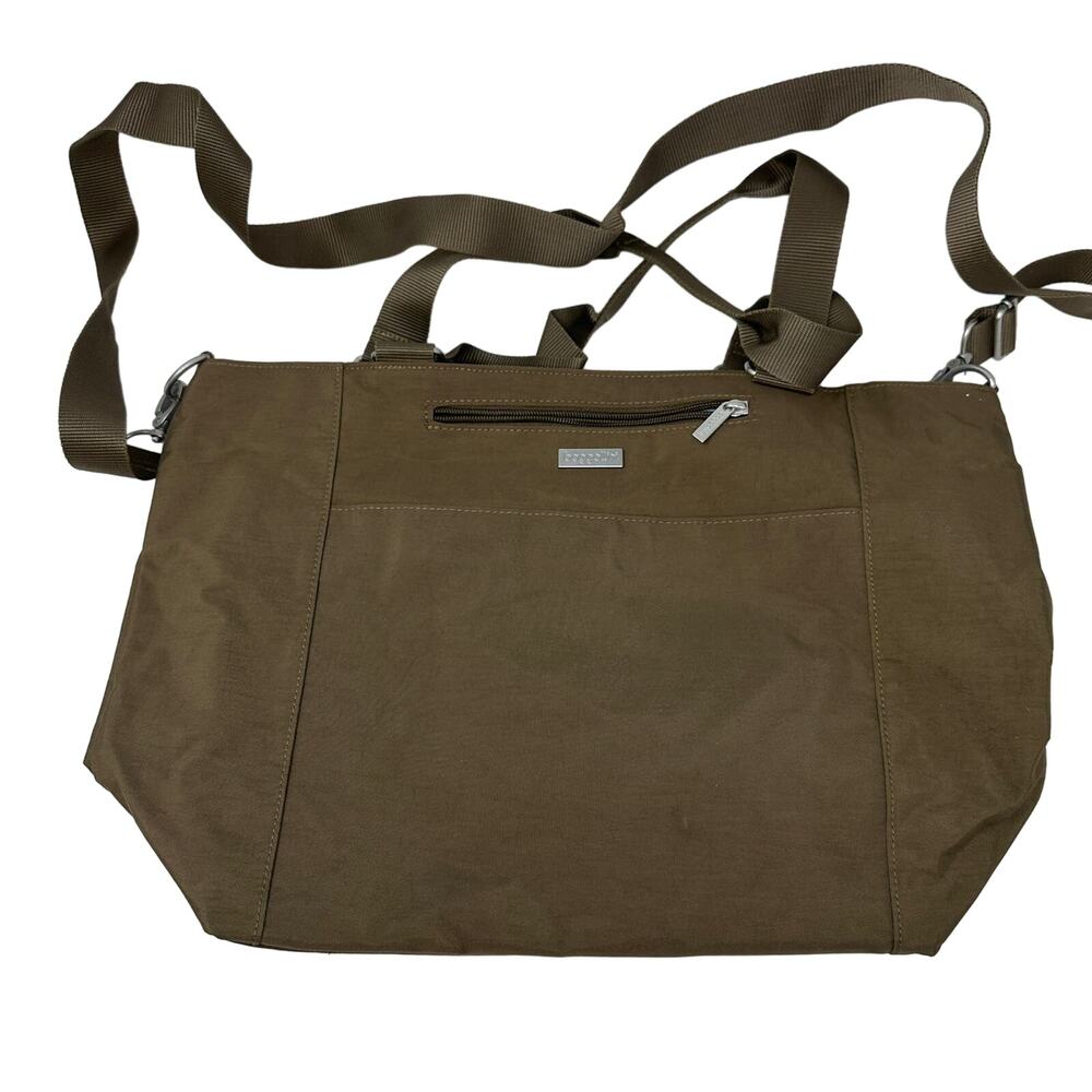Baggallini Boulevard Tote Purse Laptop Travel Bag Brown Removable Strap